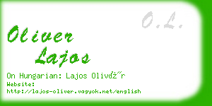 oliver lajos business card
